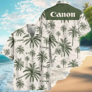 Customize Nikon-Canon-Your Logo Brand Pattern With Green Palms Hawaiian Clothing All Over Prints Summer Gift For Photographers BL1125A22