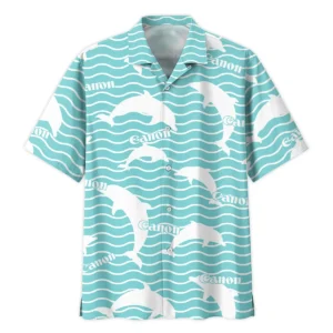 Customize Nikon-Canon-Your Logo Brand Dolphins And Waves Hawaiian Clothing All Over Prints Summer Gift For Photographers BL1125A43