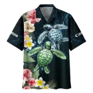 Customize Nikon-Canon-Your Logo Brand Turtle Dance With Flower Hawaiian Clothing All Over Prints Summer Gift For Photographers BL1125A60