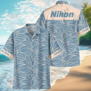 Customize Nikon-Canon-Your Logo Brand Outlined Leaves Minimal Style Hawaiian Clothing All Over Prints Summer Gift For Photographers BL1125A38