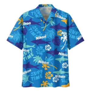 Customize Nikon-Canon-Your Logo Brand Palm Leaf Flower Shark Hawaiian Clothing All Over Prints Summer Gift For Photographers BL1125A42