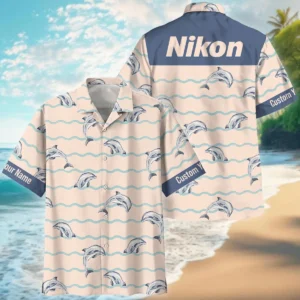 Customize Nikon-Canon-Your Logo Brand Ocean Wave Jumping Dolphin Hawaiian Clothing All Over Prints Summer Gift For Photographers BL1125A44