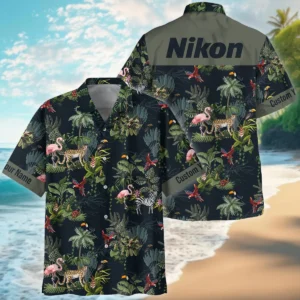 Customize Nikon-Canon-Your Logo Brand Jungle Animals Pattern Hawaiian Clothing All Over Prints Summer Gift For Photographers BL1125A62