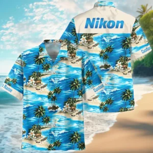 Customize Nikon-Canon-Your Logo Brand Island Palm Trees On The Sea Hawaiian Clothing All Over Prints Summer Gift For Photographers BL1125A7