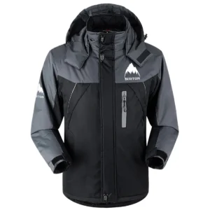 Burton Outdoor Clothing Brand Exclusive Logo Outdoor Plush Charging Suit Waterproof Windproof Detachable Hood BLBR291124A2BUR