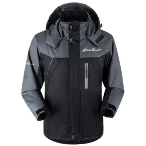 Eddie Bauer Outdoor Clothing Brand Exclusive Logo Outdoor Plush Charging Suit Waterproof Windproof Detachable Hood BLBR291124A2EB