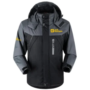 Jack Wolfskin Outdoor Clothing Brand Exclusive Logo Outdoor Plush Charging Suit Waterproof Windproof Detachable Hood BLBR291124A2JW