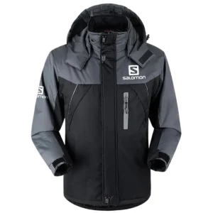 Salomon Outdoor Clothing Brand Exclusive Logo Outdoor Plush Charging Suit Waterproof Windproof Detachable Hood BLBR291124A2SLM