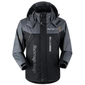Blackmagic Design Photography Videography Exclusive Logo Outdoor Plush Charging Suit Waterproof Windproof Detachable Hood BLPT271124A1BMD