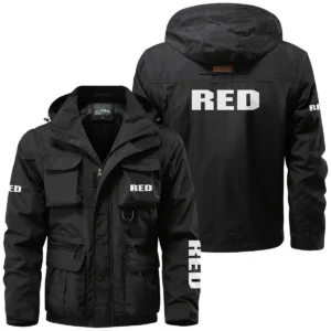 Red Digital Cinema Photography Videography Exclusive Logo Multi Pocket Jacket BLPT181124A1RDCMPJ