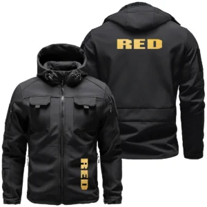 RED Digital Cinema Photography Underwater Camera Exclusive Logo Outdoor Tactical Beetle Hooded Jacket With Pockets - BLPT121124A1REDBHJ