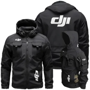 DJI Photography Videography Exclusive Logo Outdoor Tactical Beetle Hooded Jacket With Pockets - BLPT131124A1DJIBHJ