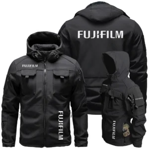 Fujifilm Photography Videography Exclusive Logo Outdoor Tactical Beetle Hooded Jacket With Pockets - BLPT131124A1FJFBHJ