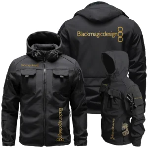 Blackmagic Design Photography Videography Exclusive Logo Outdoor Tactical Beetle Hooded Jacket With Pockets - BLPT131124A2BMDBHJ