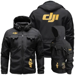 DJI Photography Videography Exclusive Logo Outdoor Tactical Beetle Hooded Jacket With Pockets - BLPT131124A2DJIBHJ