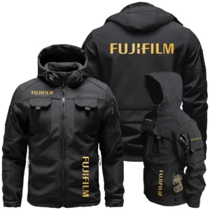 Fujifilm Photography Videography Exclusive Logo Outdoor Tactical Beetle Hooded Jacket With Pockets - BLPT131124A2FJFBHJ