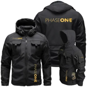 Phase One Photography Videography Exclusive Logo Outdoor Tactical Beetle Hooded Jacket With Pockets - BLPT131124A2PHOBHJ