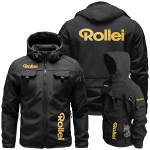 Rollei Photography Videography Exclusive Logo Outdoor Tactical Beetle Hooded Jacket With Pockets - BLPT131124A2ROLBHJ