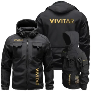 Vivitar Photography Videography Exclusive Logo Outdoor Tactical Beetle Hooded Jacket With Pockets - BLPT131124A2VVTBHJ
