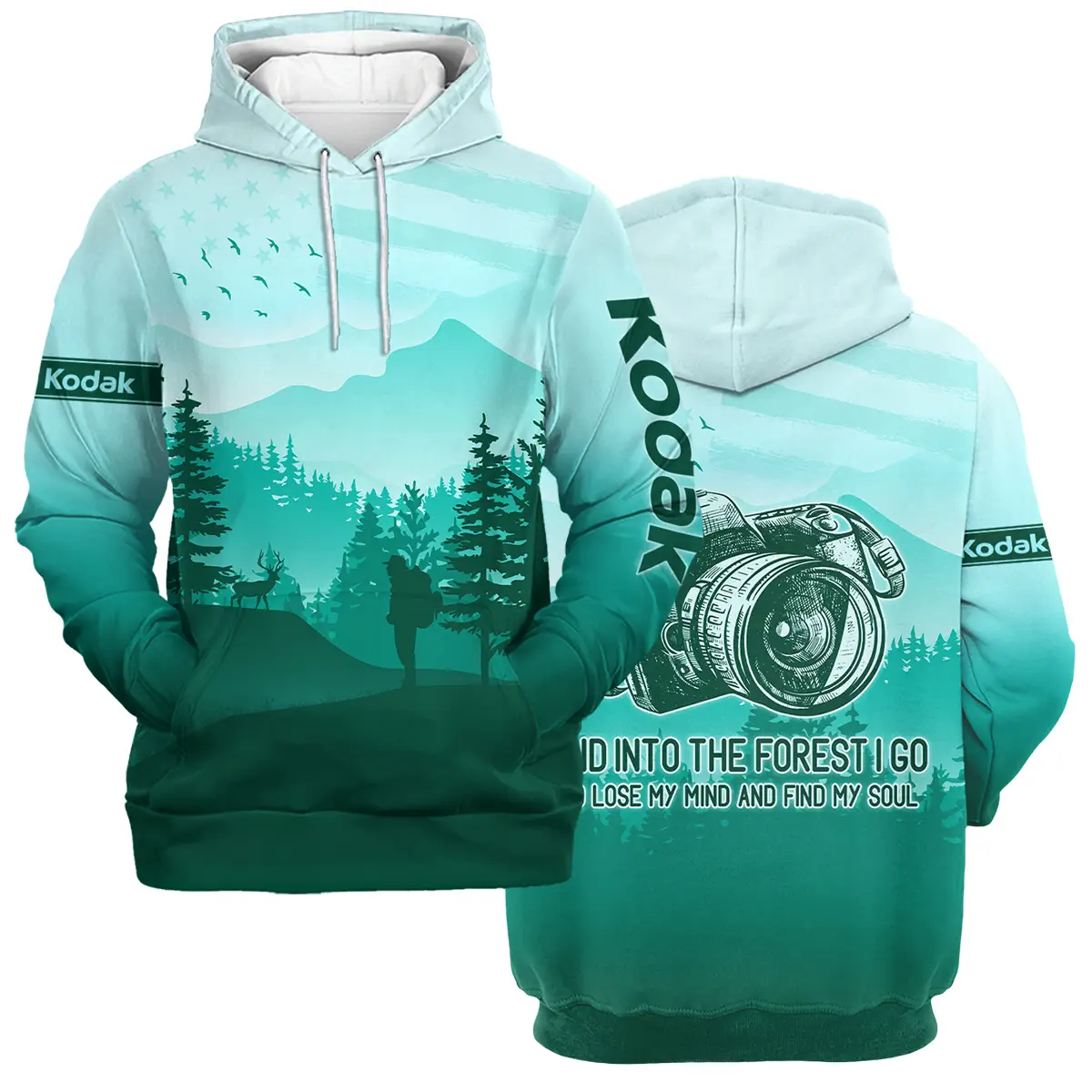 And Into The Forest I Go To Lose My Mind And Find My Soul Kodak Photography Videography Apparel All Over Prints BL281024A1KD - Hoodie