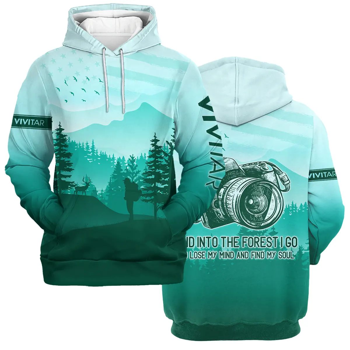 And Into The Forest I Go To Lose My Mind And Find My Soul Vivitar Photography Videography Apparel All Over Prints BL281024A1VVT - Hoodie