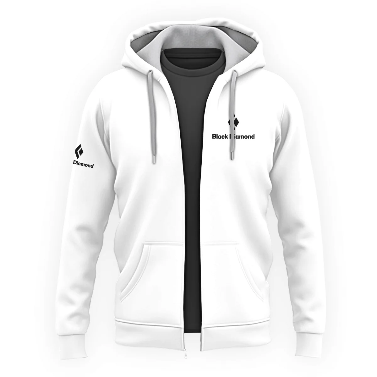 Black Diamond Outdoor Clothing Brand Exclusive Logo Zipper Hoodie BLBR291124A4BD