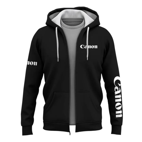 Canon Photography Videography Exclusive Logo Zipper Hoodie BLPT231124A1CN