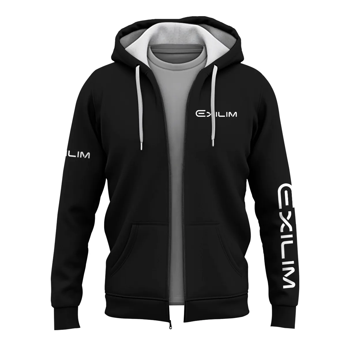 Casio Exilim Photography Videography Exclusive Logo Zipper Hoodie BLPT231124A1CS