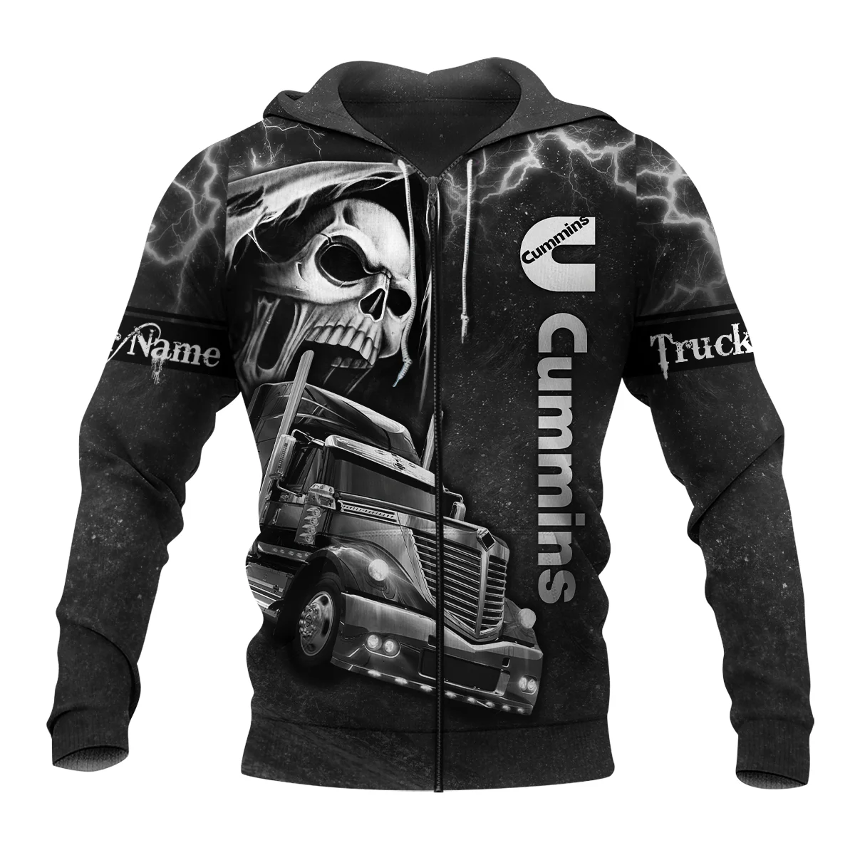 Cummins Gift For Trucker Exclusive Logo Zipper Hoodie BLT22125CMZHD