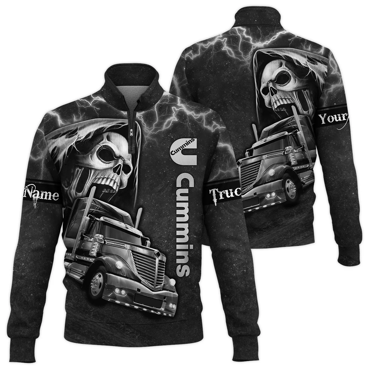 Cummins Gift For Trucker Quarter-Zip Jacket All Over Prints BLT22125CMQTZ