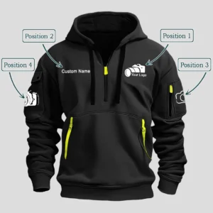 Pentax Photography Videography Exclusive Logo Fashion Hoodie Half Zipper BLPV9924APTHHZ
