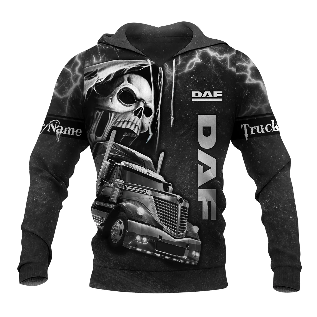 DAF Trucks Gift For Trucker Exclusive Logo Hoodie BLT22125DAFHD
