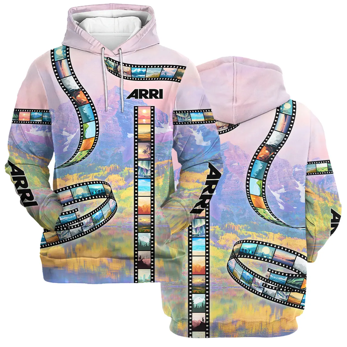 Film Reel Pattern Arri Photography Videography Apparel All Over Prints BL291024A1AR - Hoodie