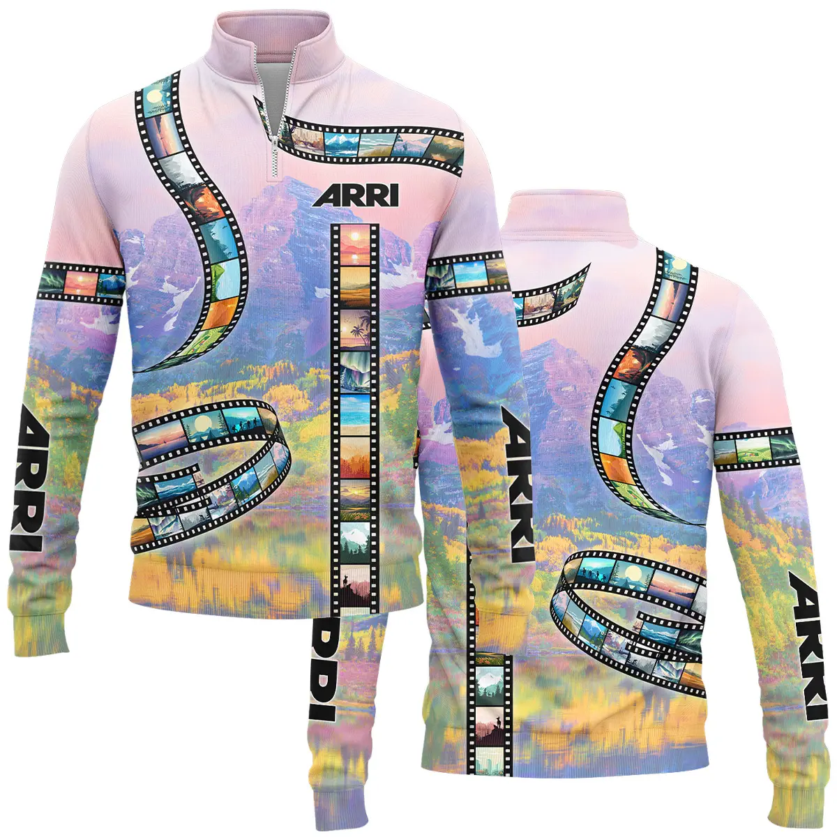 Film Reel Pattern Arri Photography Videography Apparel All Over Prints BL291024A1AR - Quarter-Zip Jacket