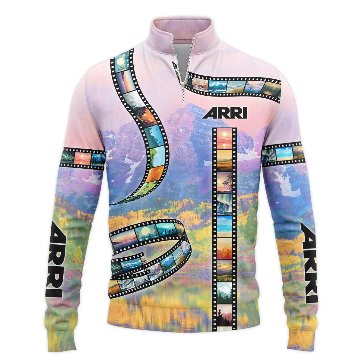Film Reel Pattern Arri Photography Videography Apparel All Over Prints BL291024A1AR - Quarter-Zip Jacket