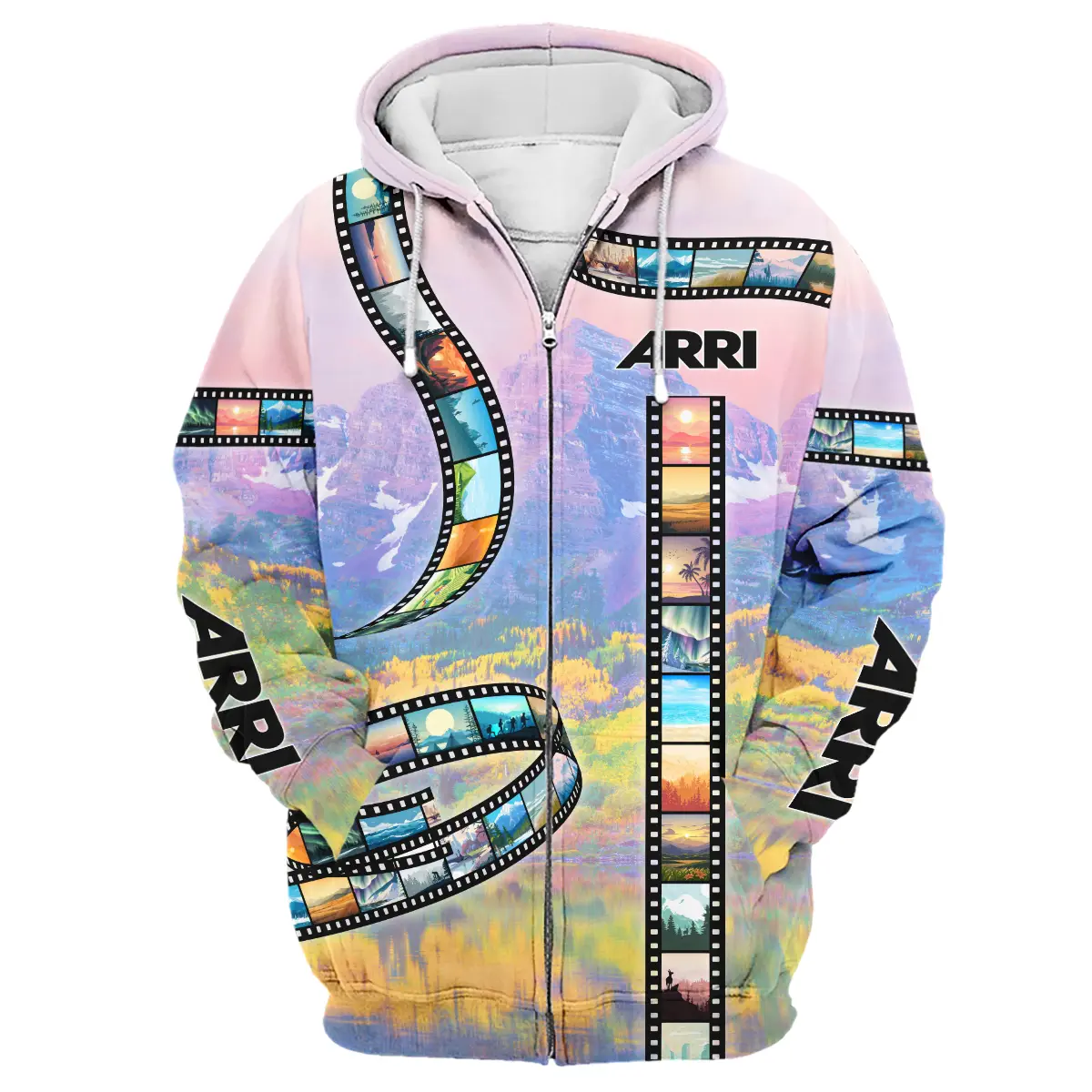 Film Reel Pattern Arri Photography Videography Apparel All Over Prints BL291024A1AR - Zipper Hoodie
