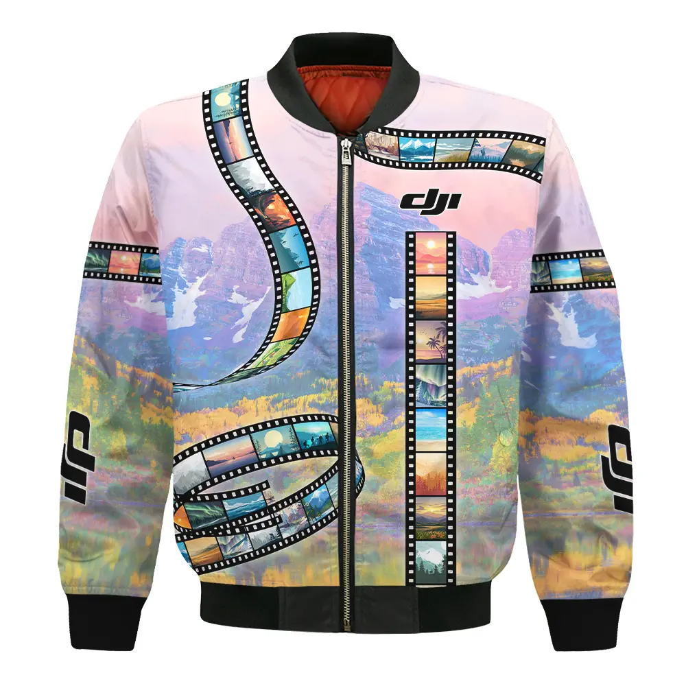 Film Reel Pattern DJI Photography Videography Apparel All Over Prints BL291024A1DJI - Bomber