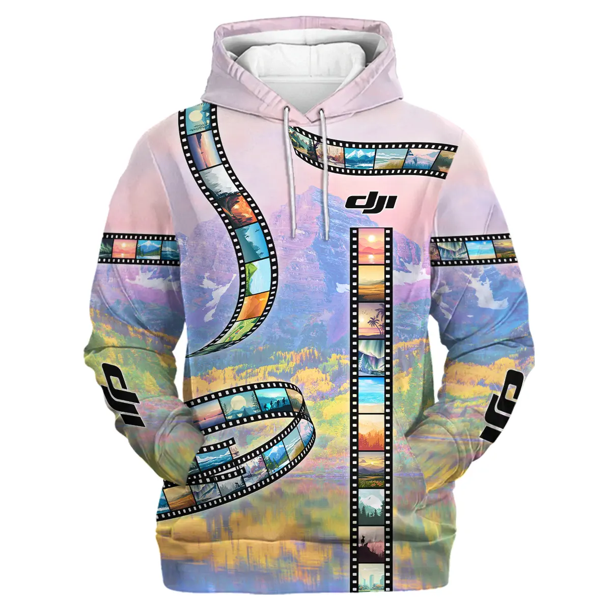 Film Reel Pattern DJI Photography Videography Apparel All Over Prints BL291024A1DJI - Hoodie