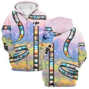 Film Reel Pattern DJI Photography Videography Apparel All Over Prints BL291024A1DJI - Zipper Hoodie