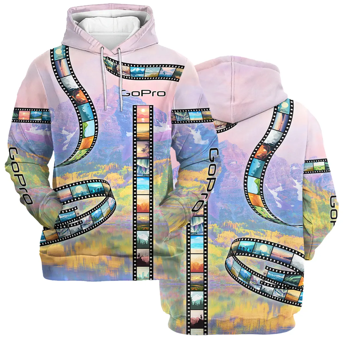 Film Reel Pattern GoPro Photography Videography Apparel All Over Prints BL291024A1GP - Hoodie