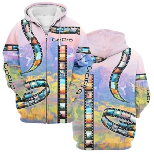Film Reel Pattern GoPro Photography Videography Apparel All Over Prints BL291024A1GP - Zipper Hoodie