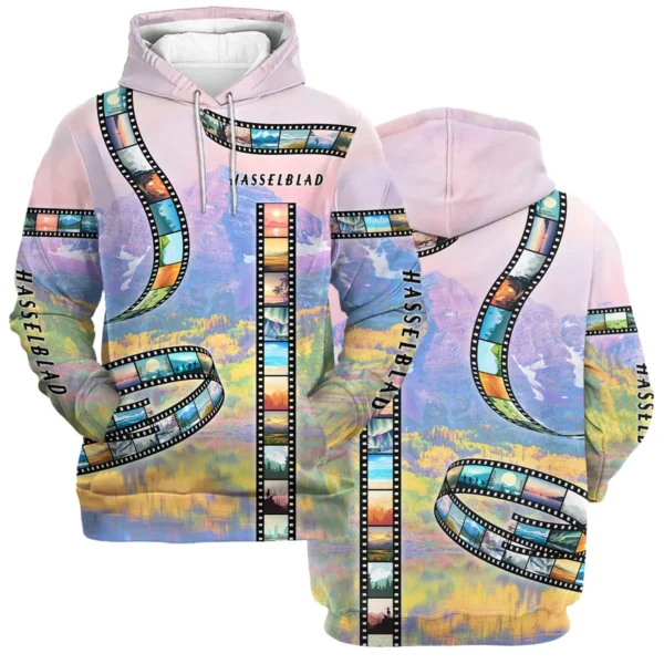 Film Reel Pattern Hasselblad Photography Videography Apparel All Over Prints BL291024A1HSB - Hoodie