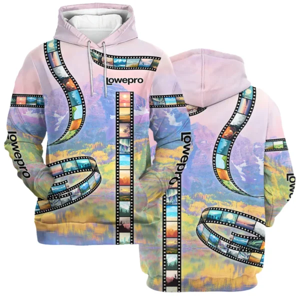 Film Reel Pattern Lowepro Photography Videography Apparel All Over Prints BL291024A1LP - Hoodie