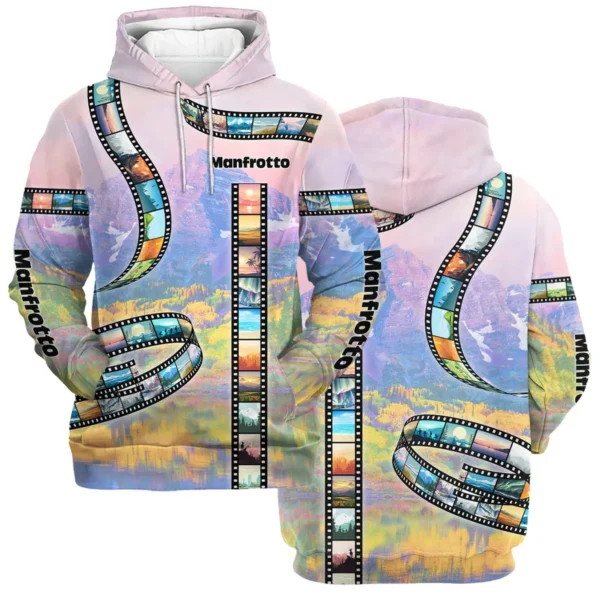 Film Reel Pattern Manfrotto Photography Videography Apparel All Over Prints BL291024A1MFT - Hoodie