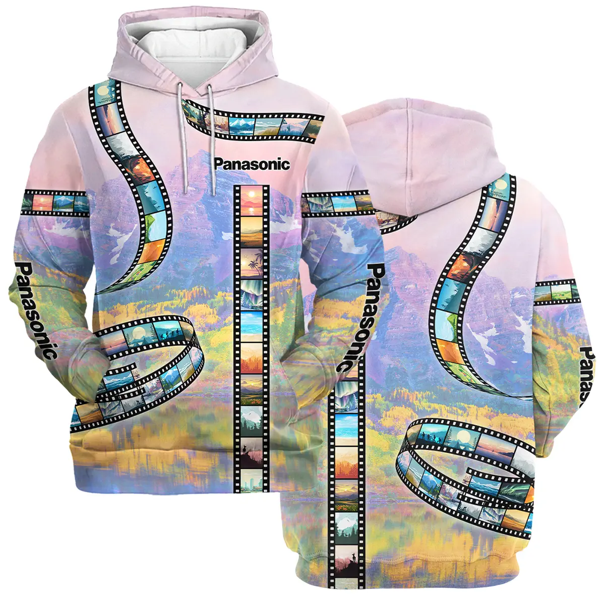 Film Reel Pattern Panasonic Photography Videography Apparel All Over Prints BL291024A1PSN - Hoodie