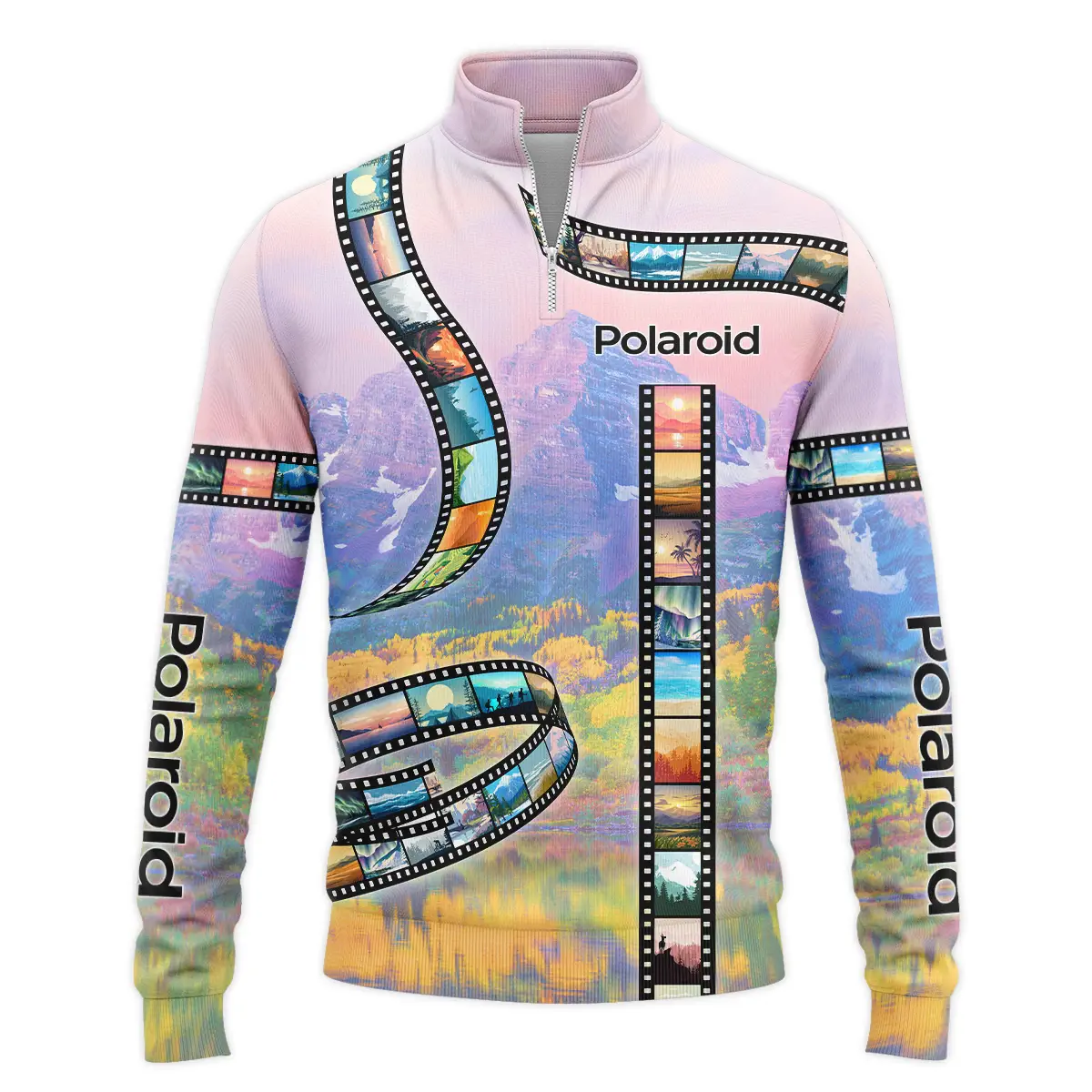 Film Reel Pattern Polaroid Photography Videography Apparel All Over Prints BL291024A1PLR - Quarter-Zip Jacket