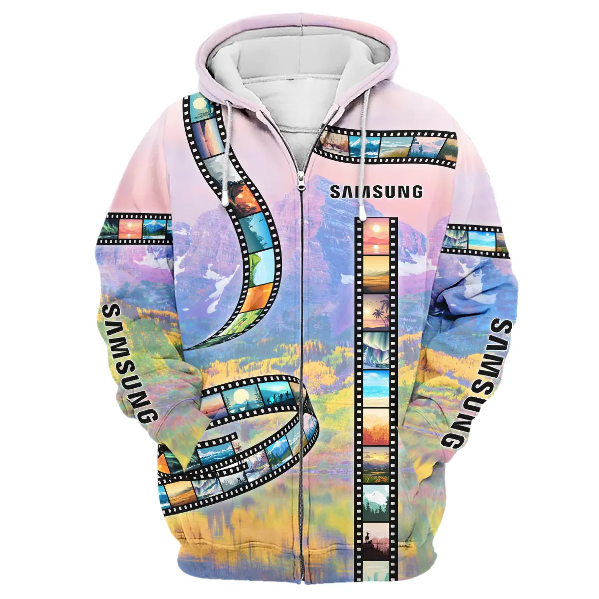 Film Reel Pattern Samsung Photography Videography Apparel All Over Prints BL291024A1SS - Zipper Hoodie