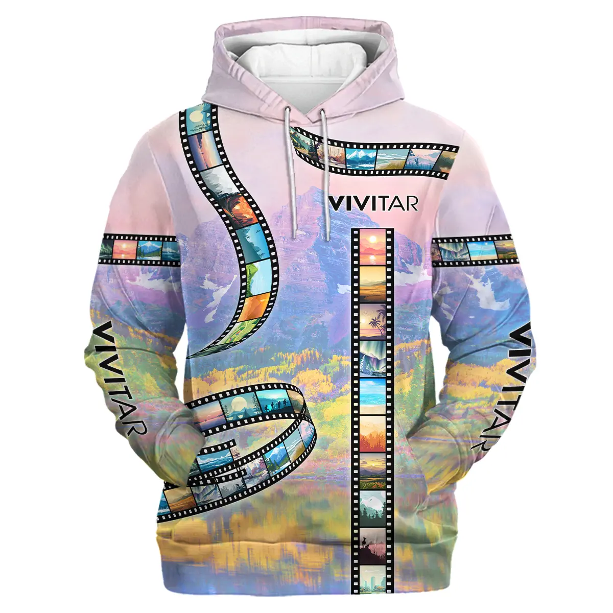 Film Reel Pattern Vivitar Photography Videography Apparel All Over Prints BL291024A1VVT - Hoodie