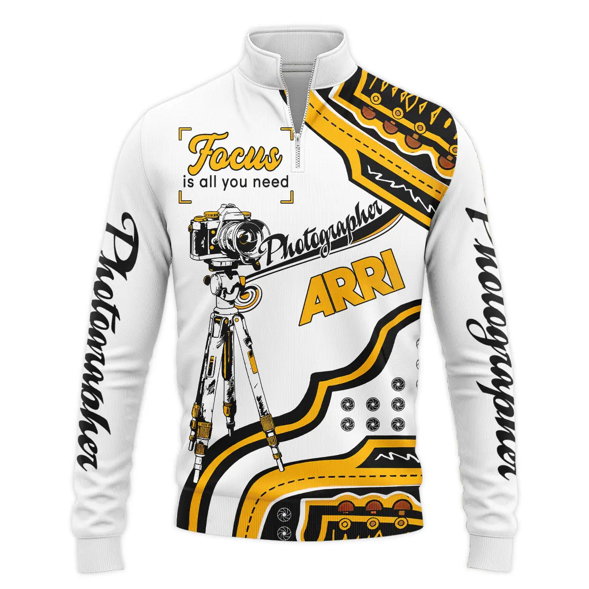 Focus Is All You Need Arri Photography Videography Apparel All Over Prints BL261024A1AR - Quarter-Zip Jacket