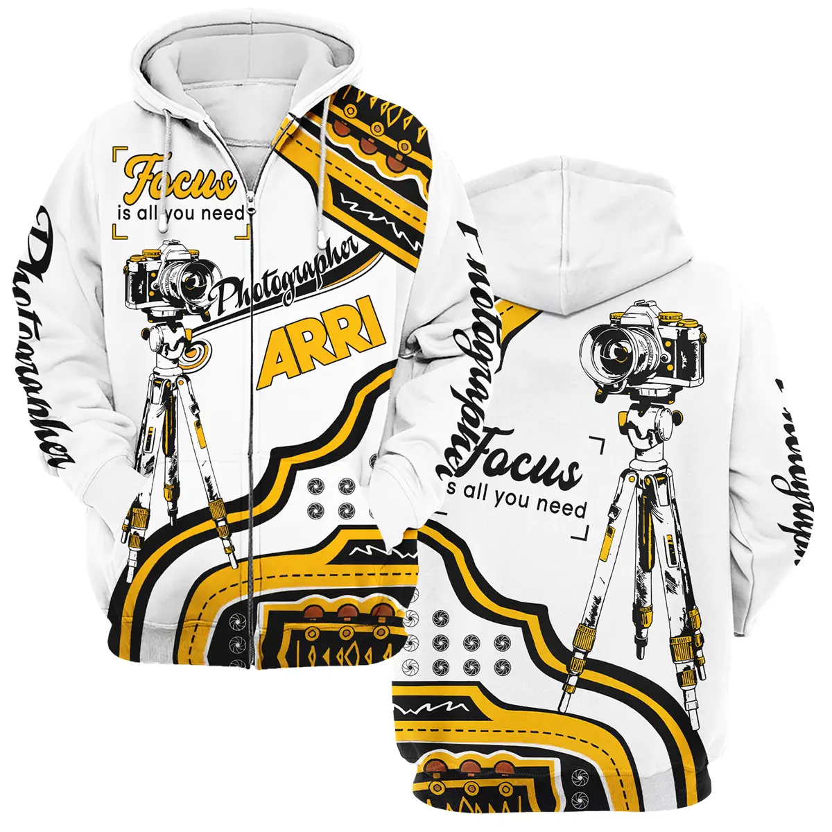 Focus Is All You Need Arri Photography Videography Apparel All Over Prints BL261024A1AR - Zipper Hoodie